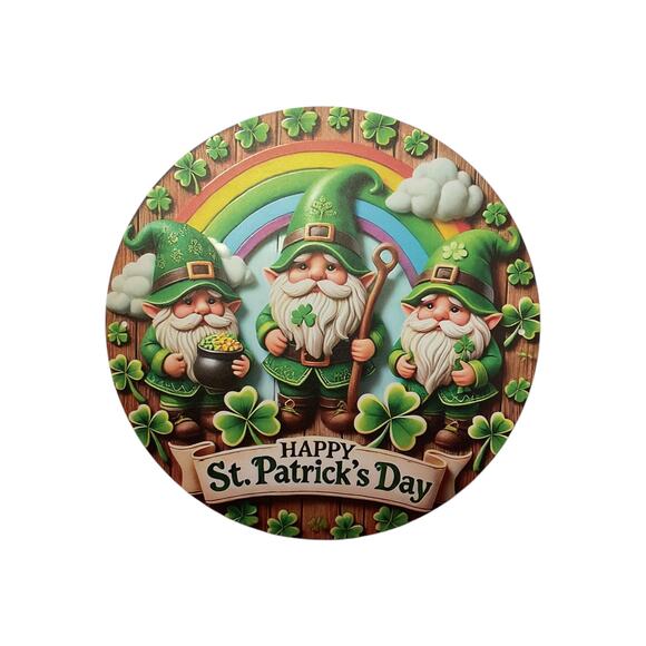 Saint Patrick’s Day Gnome Sign and Ribbon Bundle Set, DIY Wreath Making Kit - Picture 2 of 5